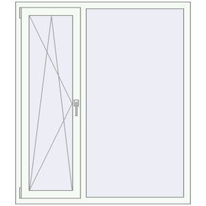 Buy Tilt-and-Turn 1300x1500 mm REHAU ENERGY-SAVING SYNEGO MD RAL 9016 Traffic white two-sided