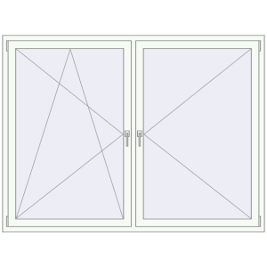 Buy Tilt-and-Turn 2000x1500 mm REHAU ENERGY-SAVING SYNEGO MD RAL 9016 Traffic white two-sided