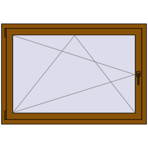 Buy Tilt-and-Turn 1300x900 mm REHAU OPTIMUM EURO-DESIGN 70 GOLDEN OAK two-sided