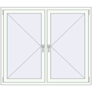 Buy Tilt-and-Turn 1500x1250 mm REHAU OPTIMUM EURO-DESIGN 70 RAL 9016 Traffic white two-sided