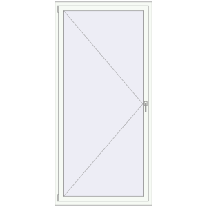 Buy Tilt-and-Turn 1100x2300 mm REHAU BRILLANT DESIGN RAL 9016 Traffic white two-sided
