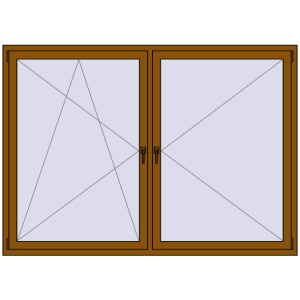 Zamów teraz Okna skrzydłowe 2100x1500 mm REHAU ENERGY-SAVING SYNEGO MD GOLDEN OAK dwustronny