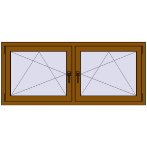 Zamów teraz Okna skrzydłowe 1620x710 mm REHAU ENERGY-SAVING SYNEGO MD GOLDEN OAK dwustronny