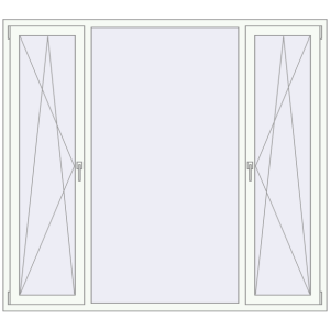 Buy Tilt-and-Turn 2000x1800 mm ALU STANDARD 72 RAL 9016 Traffic white two-sided