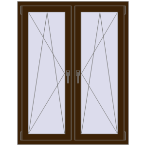 Zamów teraz Okna skrzydłowe 1050x1355 mm REHAU ENERGY-SAVING SYNEGO MD DARK_OAK dwustronny