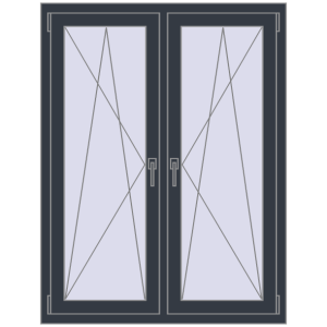 Zamów teraz Okna skrzydłowe 1050x1355 mm REHAU ENERGY-SAVING SYNEGO MD ANTHRACITE_GREY_STRUKTURAL dwustronny