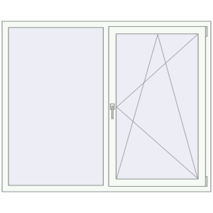 Buy Tilt-and-Turn 1640x1340 mm REHAU ENERGY-SAVING SYNEGO MD RAL 9016 Traffic white two-sided
