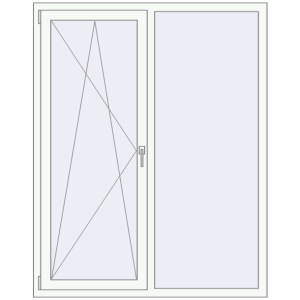Buy Tilt-and-Turn 1350x1700 mm REHAU OPTIMUM EURO-DESIGN 70 RAL 9016 Traffic white two-sided