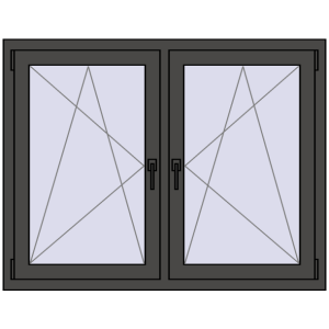 Zamów teraz Okna skrzydłowe 1320x980 mm REHAU ENERGY-SAVING SYNEGO MD BASALT_GREY dwustronny