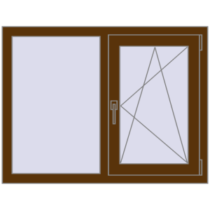 Zamów teraz Okna skrzydłowe 1050x800 mm CLASICTHERM 70 WALNUT dwustronny