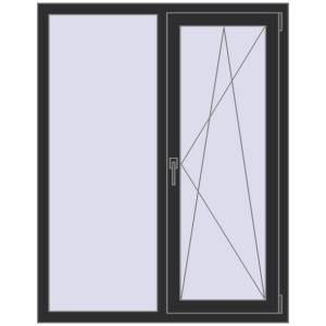 Zamów teraz Okna skrzydłowe 1050x1400 mm EPSILON OPTIMA ANTHRACITE_GREY_GLATT dwustronny