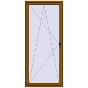 Buy Tilt-and-Turn 1000x2250 mm REHAU ENERGY-SAVING SYNEGO MD GOLDEN OAK two-sided