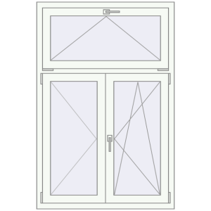 Buy Tilt-and-Turn 1000x1500 mm REHAU OPTIMUM EURO-DESIGN 70 RAL 9016 Traffic white two-sided