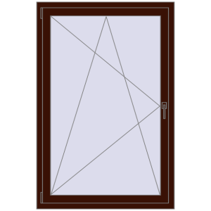 Zamów teraz Okna skrzydłowe 1000x1500 mm REHAU ARTEVO BLACK_CHERRY dwustronny