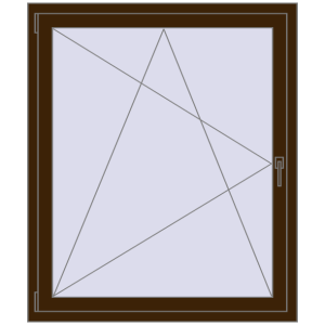 Buy Tilt-and-Turn 1100x1300 mm REHAU ENERGY-SAVING SYNEGO MD DARK_OAK two-sided