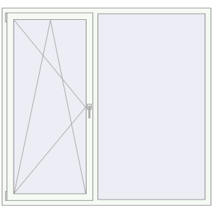 Buy Tilt-and-Turn 1800x1700 mm REHAU ENERGY-SAVING SYNEGO MD RAL 9016 Traffic white two-sided