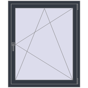 Buy Tilt-and-Turn 980x1160 mm REHAU ENERGY-SAVING SYNEGO MD ANTHRACITE_GREY_STRUKTURAL two-sided