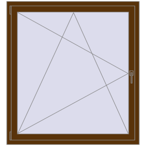 Zamów teraz Okna skrzydłowe 1250x1350 mm CLASICTHERM 70 WALNUT dwustronny