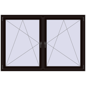 Zamów teraz Okna skrzydłowe 1815x1160 mm REHAU ENERGY-SAVING SYNEGO MD BLACK_BROWN dwustronny