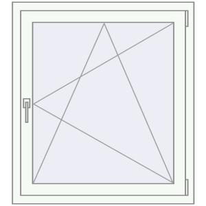 Buy Tilt-and-Turn 940x1000 mm REHAU ENERGY-SAVING SYNEGO MD RAL 9016 Traffic white two-sided
