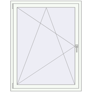 Buy Tilt-and-Turn 1070x1430 mm REHAU ENERGY-SAVING SYNEGO MD RAL 9016 Traffic white two-sided