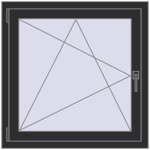 Buy Tilt-and-Turn 860x860 mm REHAU OPTIMUM EURO-DESIGN 70 ANTHRACITE_GREY_GLATT two-sided