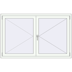 Buy Tilt-and-Turn 1600x1000 mm REHAU OPTIMUM EURO-DESIGN 70 RAL 9016 Traffic white two-sided