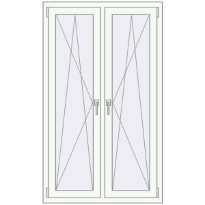 Okno plastikowe 1035x1600 mm Dwuskrzydłowe. Widok od środka Zamów teraz Okna skrzydłowe 1035x1600 mm REHAU ENERGY-SAVING SYNEGO MD BASALT_GREY zewnętrzny