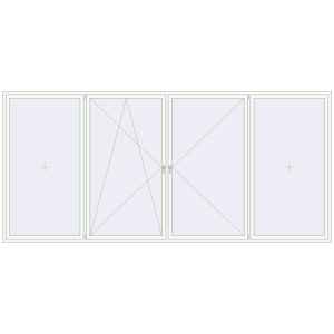 Zamów teraz Okna skrzydłowe 5000x2300 mm ALU STANDARD 72 RAL 9016 Traffic white dwustronny