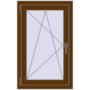 Zamów teraz Okna skrzydłowe 600x950 mm CLASICTHERM 70 WALNUT dwustronny