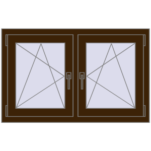 Zamów teraz Okna skrzydłowe 1065x650 mm REHAU ENERGY-SAVING SYNEGO MD DARK_OAK dwustronny