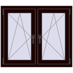 Zamów teraz Okna skrzydłowe 1020x860 mm REHAU ENERGY-SAVING SYNEGO MD CHOCOLATE_BROWN dwustronny