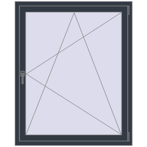 Buy Tilt-and-Turn 1100x1350 mm REHAU OPTIMUM EURO-DESIGN 70 ANTHRACITE_GREY_STRUKTURAL two-sided