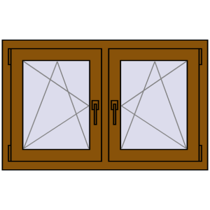 Zamów teraz Okna skrzydłowe 1020x635 mm REHAU ENERGY-SAVING SYNEGO MD GOLDEN OAK dwustronny