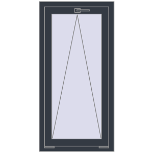 Buy Tilt-and-Turn 600x1200 mm REHAU OPTIMUM EURO-DESIGN 70 ANTHRACITE_GREY_STRUKTURAL two-sided