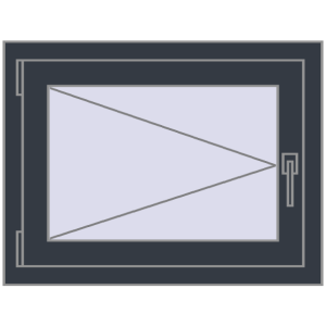 Buy Tilt-and-Turn 720x550 mm REHAU OPTIMUM EURO-DESIGN 70 ANTHRACITE_GREY_STRUKTURAL two-sided