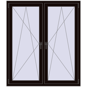 Zamów teraz Okna skrzydłowe 1275x1490 mm REHAU ENERGY-SAVING SYNEGO MD BLACK_BROWN dwustronny