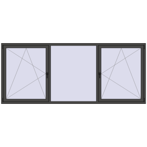 Buy Tilt-and-Turn 3080x1290 mm REHAU ENERGY-SAVING SYNEGO MD BASALT_GREY two-sided