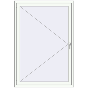 Buy Tilt-and-Turn 1050x1600 mm REHAU OPTIMUM EURO-DESIGN 70 RAL 9016 Traffic white two-sided