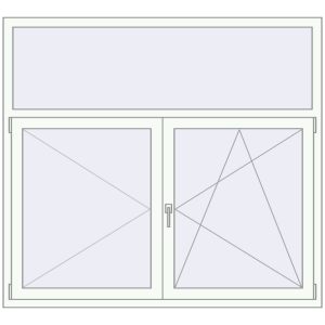 Buy Tilt-and-Turn 1649x1500 mm REHAU ENERGY-SAVING SYNEGO MD RAL 9016 Traffic white two-sided