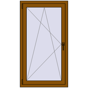 Zamów teraz Okna skrzydłowe 750x1400 mm CLASICTHERM 70 GOLDEN OAK dwustronny