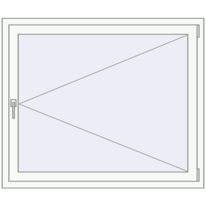 Buy Tilt-and-Turn 1260x1060 mm REHAU OPTIMUM EURO-DESIGN 70 RAL 9016 Traffic white two-sided