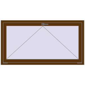 Buy Tilt-and-Turn 1500x800 mm REHAU OPTIMUM EURO-DESIGN 70 WALNUT two-sided