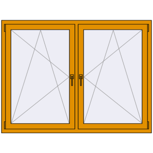 Buy Tilt-and-Turn 1600x1200 mm ALU STANDARD 72 RAL 1006 Maize yellow two-sided