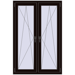 Zamów teraz Okna skrzydłowe 1005x1505 mm REHAU ENERGY-SAVING SYNEGO MD BLACK_BROWN dwustronny