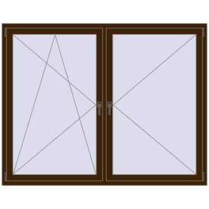 Zamów teraz Okna skrzydłowe 1900x1500 mm REHAU OPTIMUM EURO-DESIGN 70 DARK_OAK dwustronny