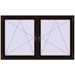 Buy Tilt-and-Turn 1770x1055 mm REHAU ENERGY-SAVING SYNEGO MD BLACK_BROWN two-sided