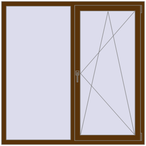 Buy Tilt-and-Turn 1500x1500 mm EPSILON OPTIMA WALNUT two-sided