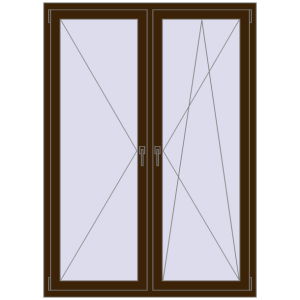 Zamów teraz Okna skrzydłowe 1300x1800 mm REHAU OPTIMUM EURO-DESIGN 70 DARK_OAK dwustronny