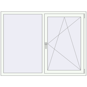 Buy Tilt-and-Turn 1600x1200 mm REHAU BRILLANT DESIGN RAL 9016 Traffic white two-sided